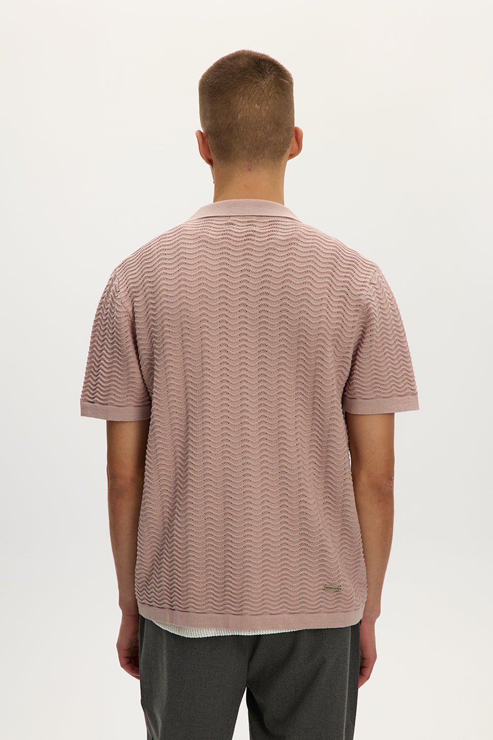 Polo en maille ondulée