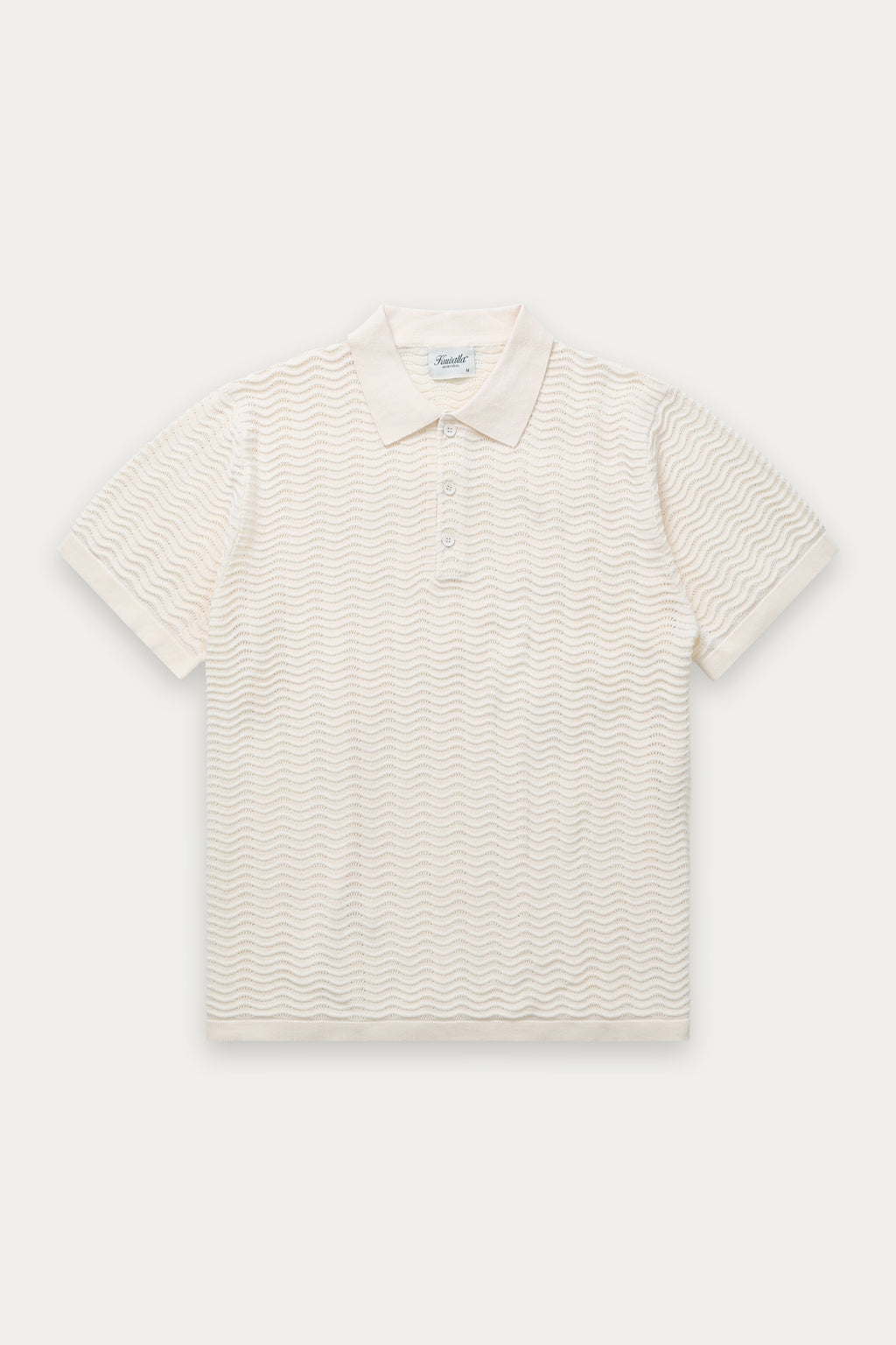 Ripple knit polo shirt