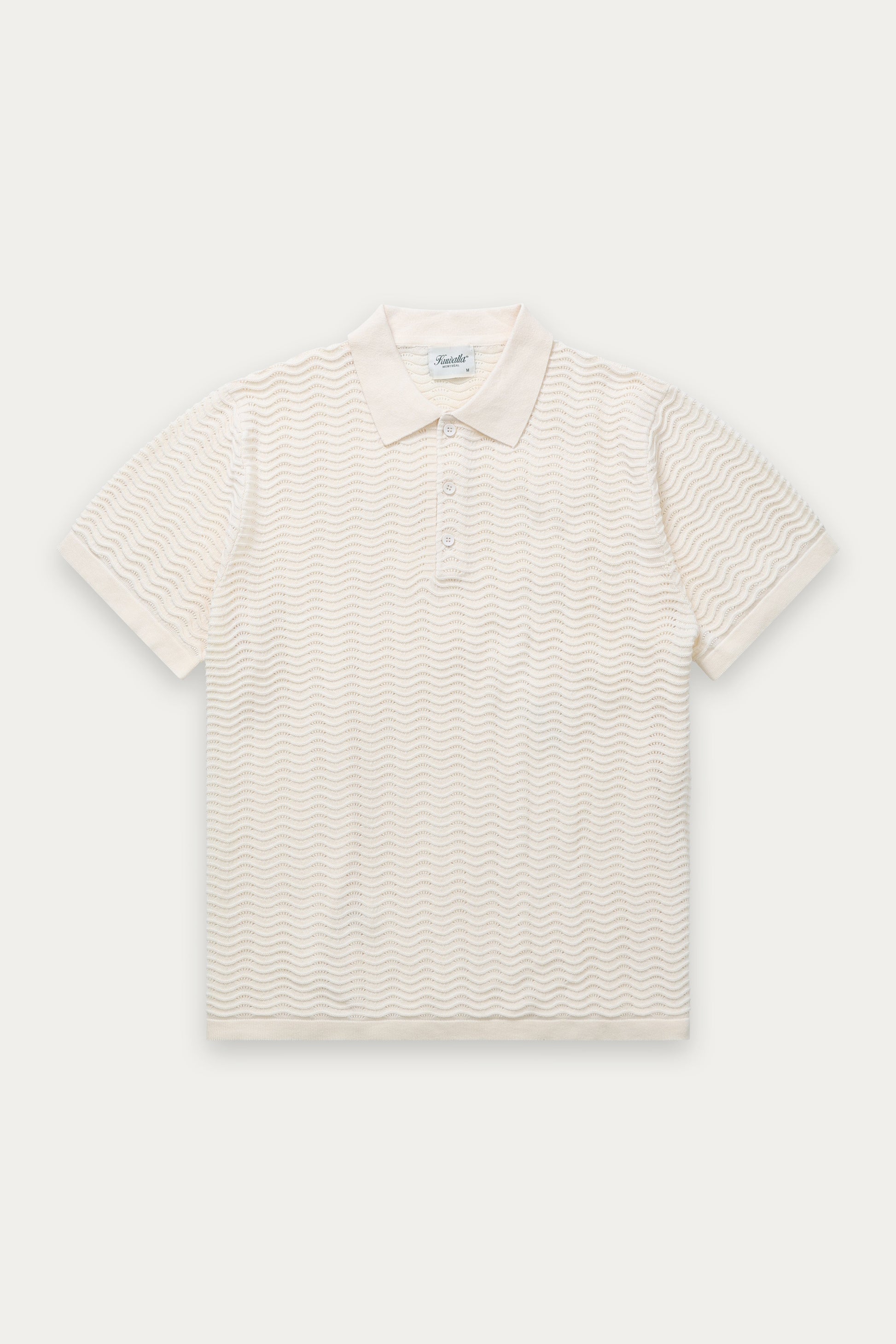 Polo en maille ondulée