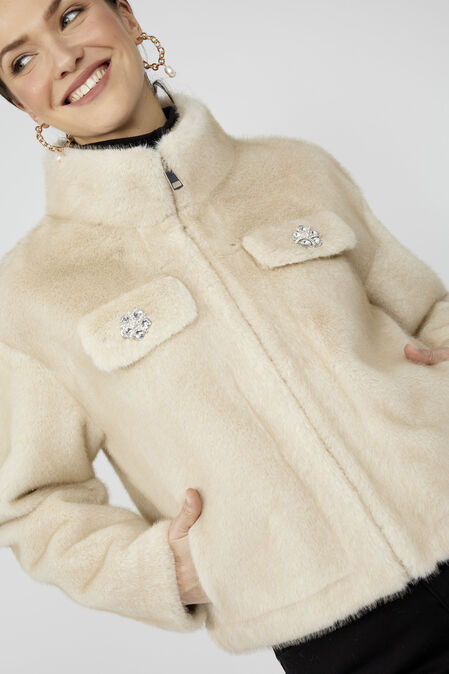 Veste en fausse fourrure