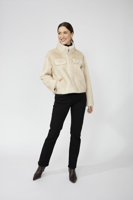 Veste en fausse fourrure
