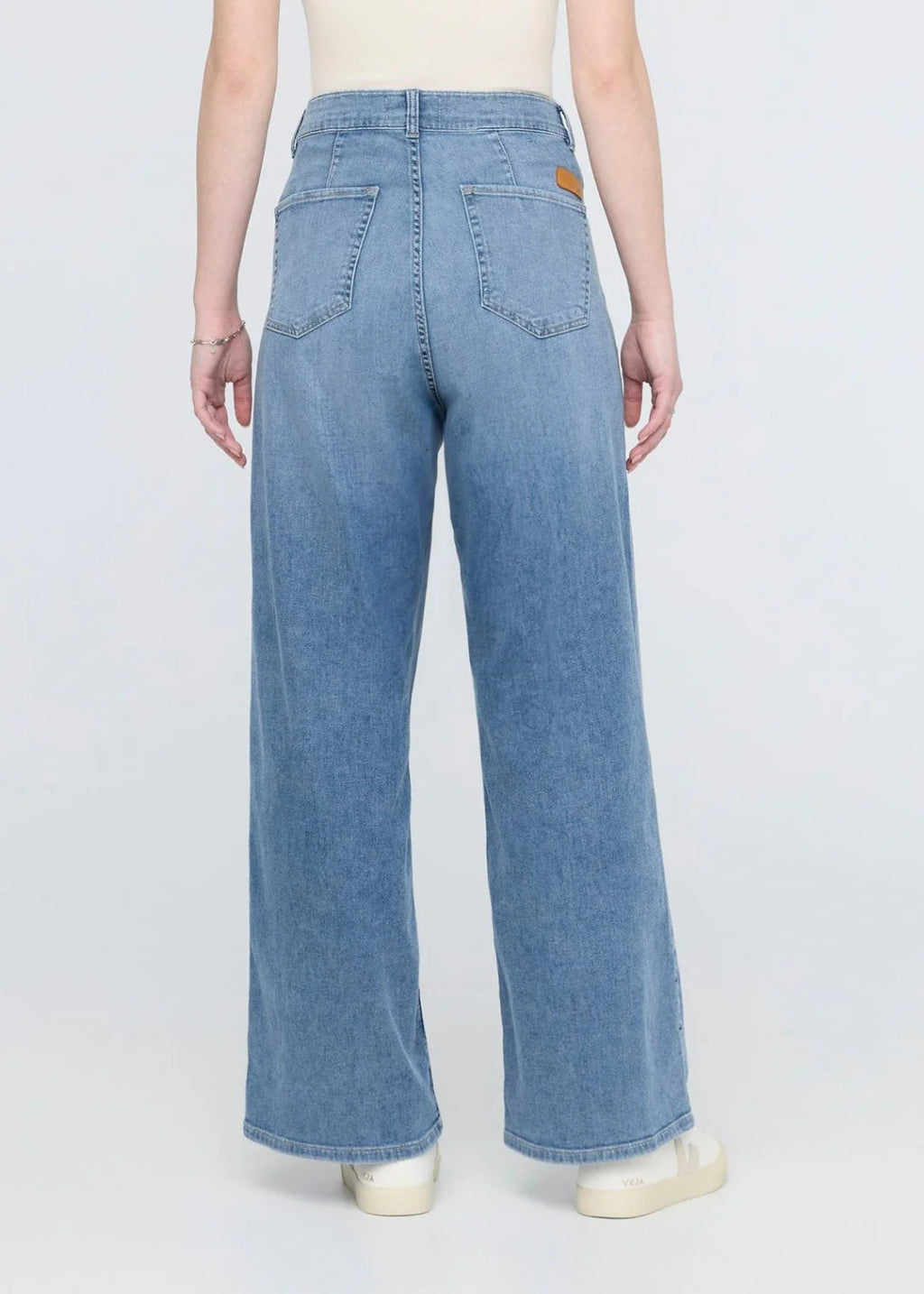 Pantalon plissé en denim performance lite