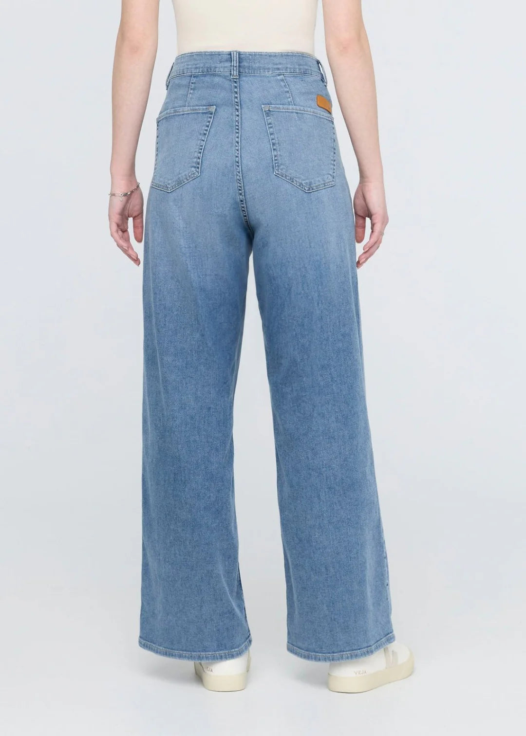Pantalon plissé en denim performance lite