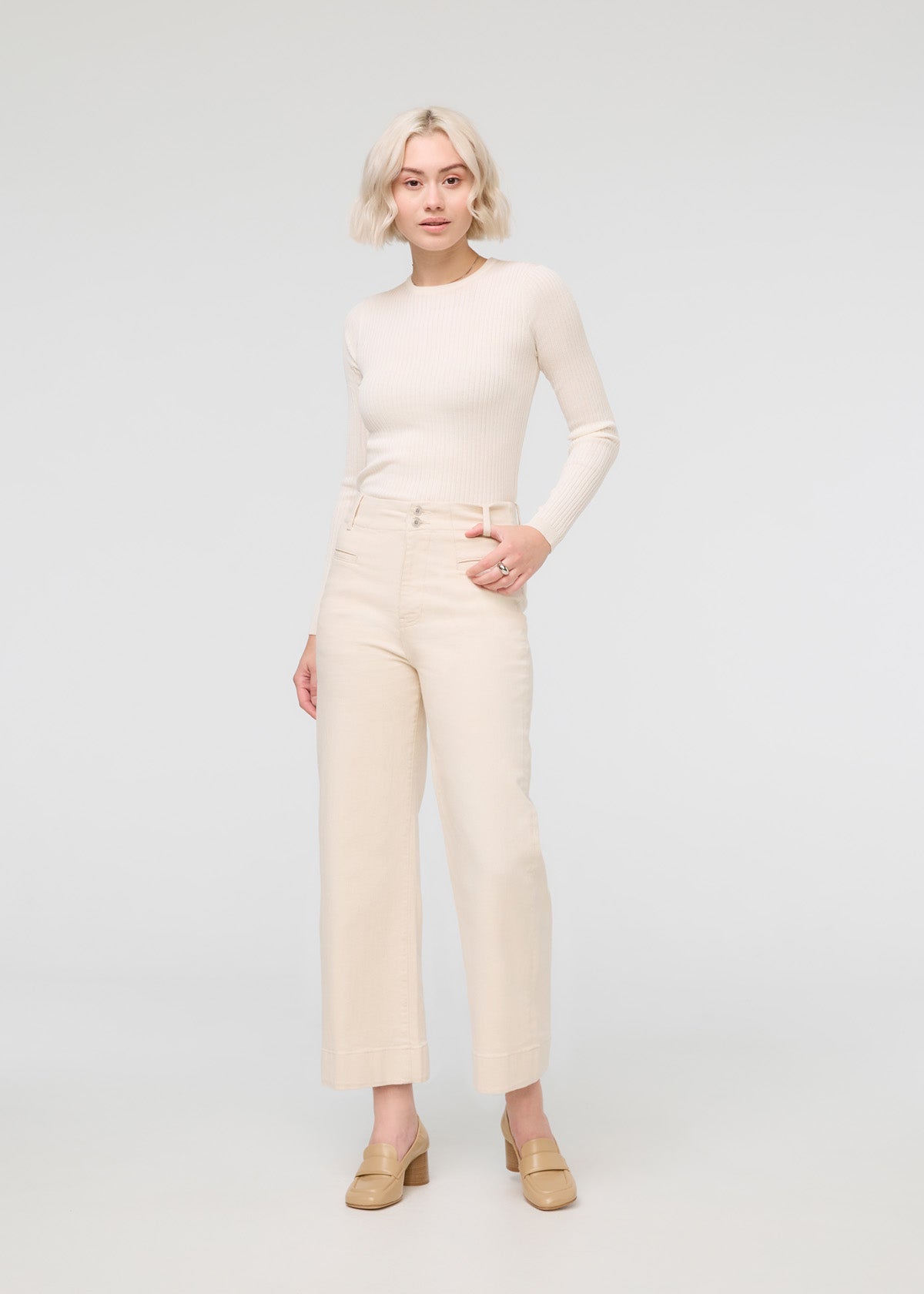 Pantalon taille haute LuxTwill