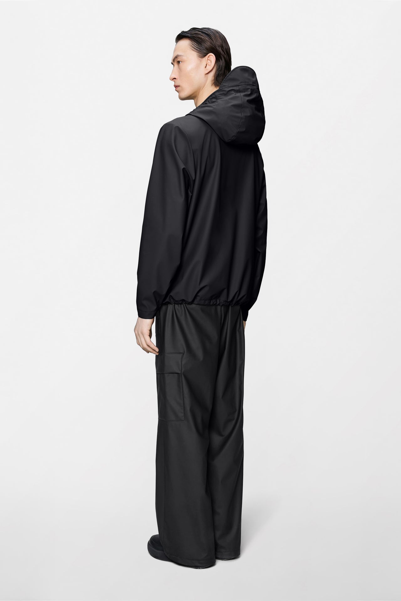 Waterproof hooded cargo jacket with pockets