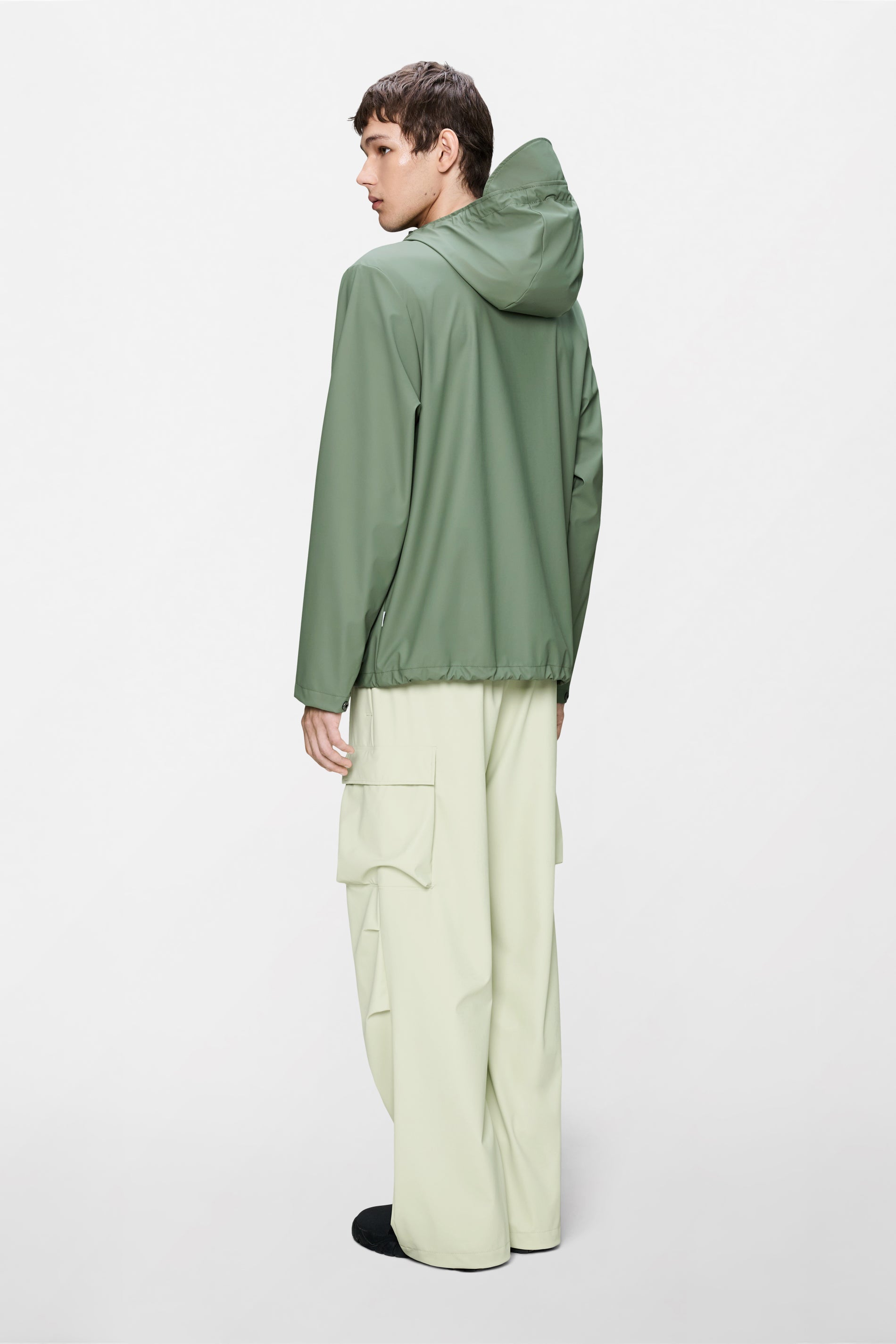 Waterproof hooded cargo jacket with pockets