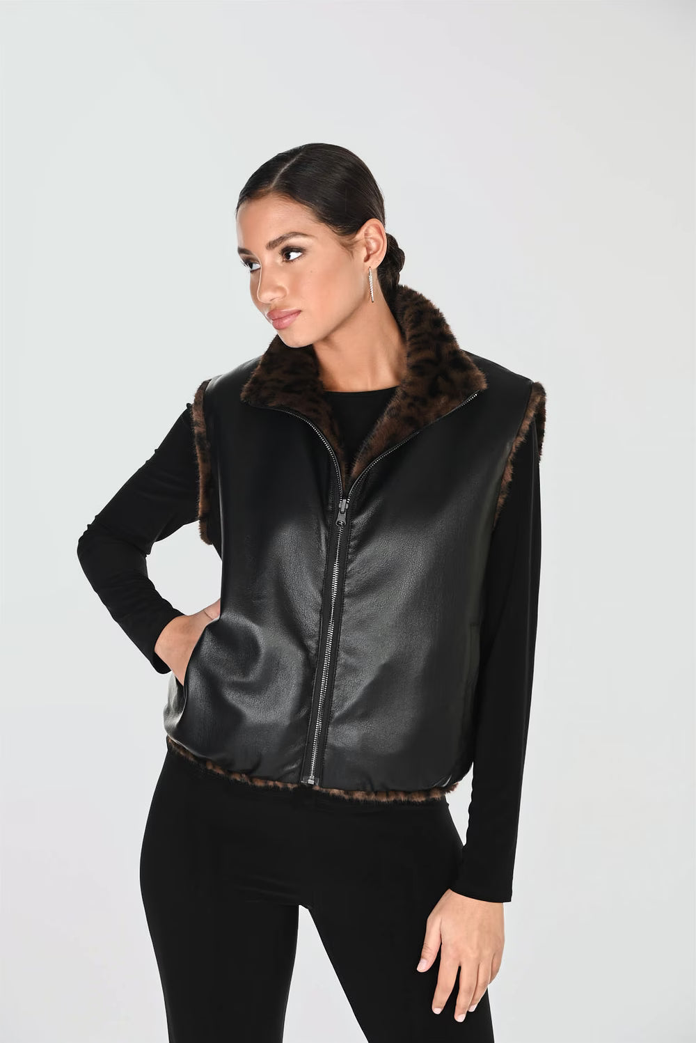 Gilet réversible à fermeture