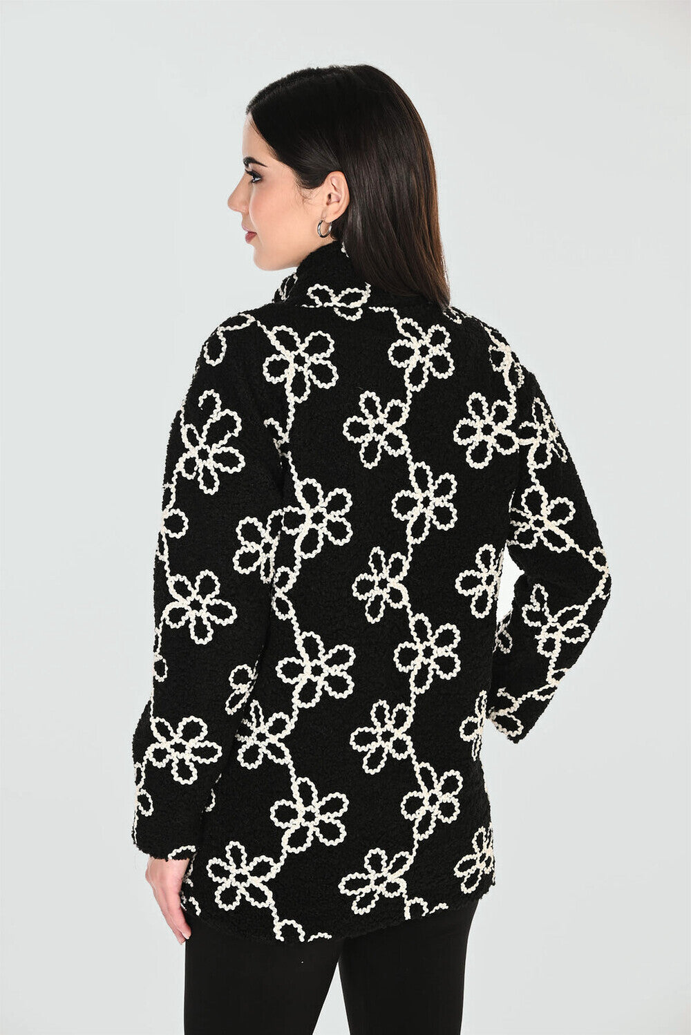 Manteau décontracté fleuri