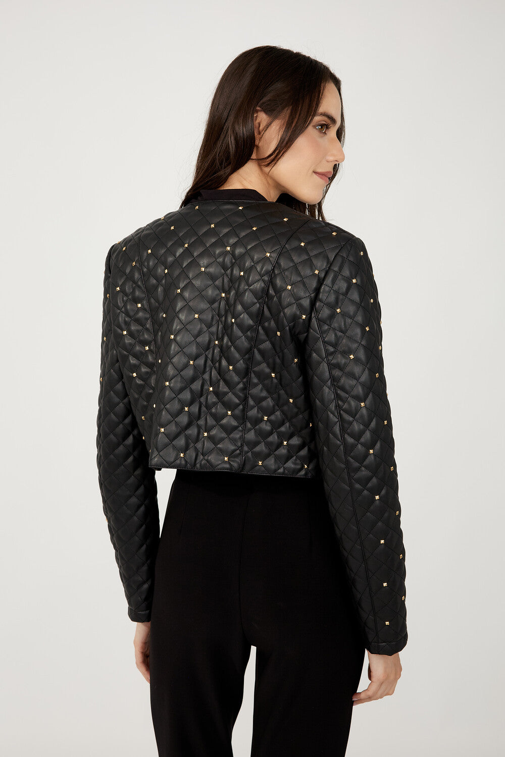 Veste en cuir ouverte