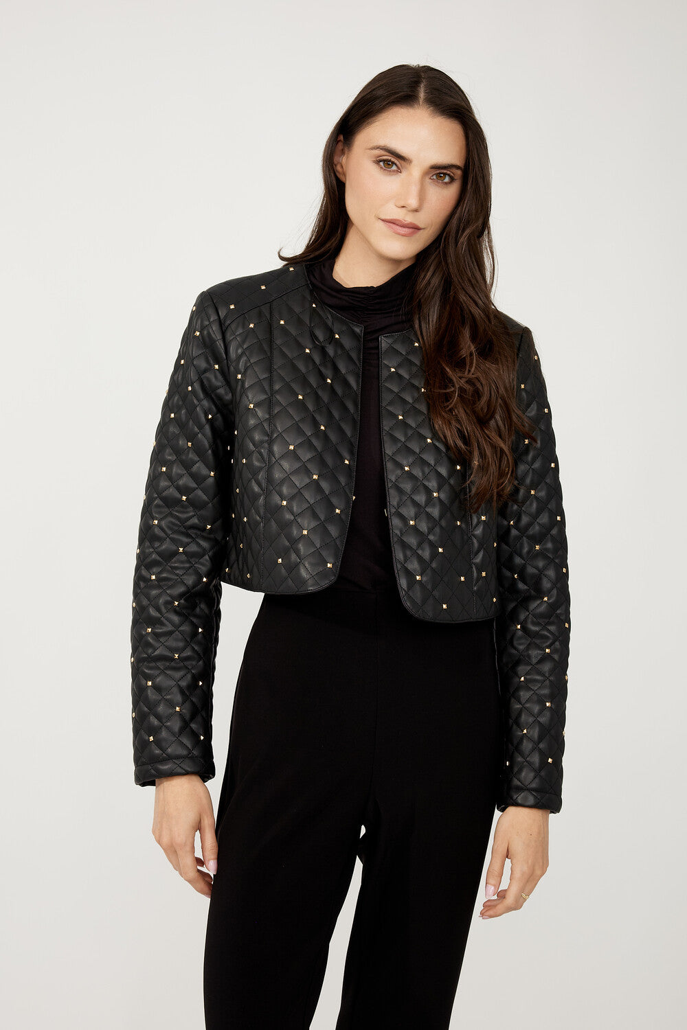 Veste en cuir ouverte