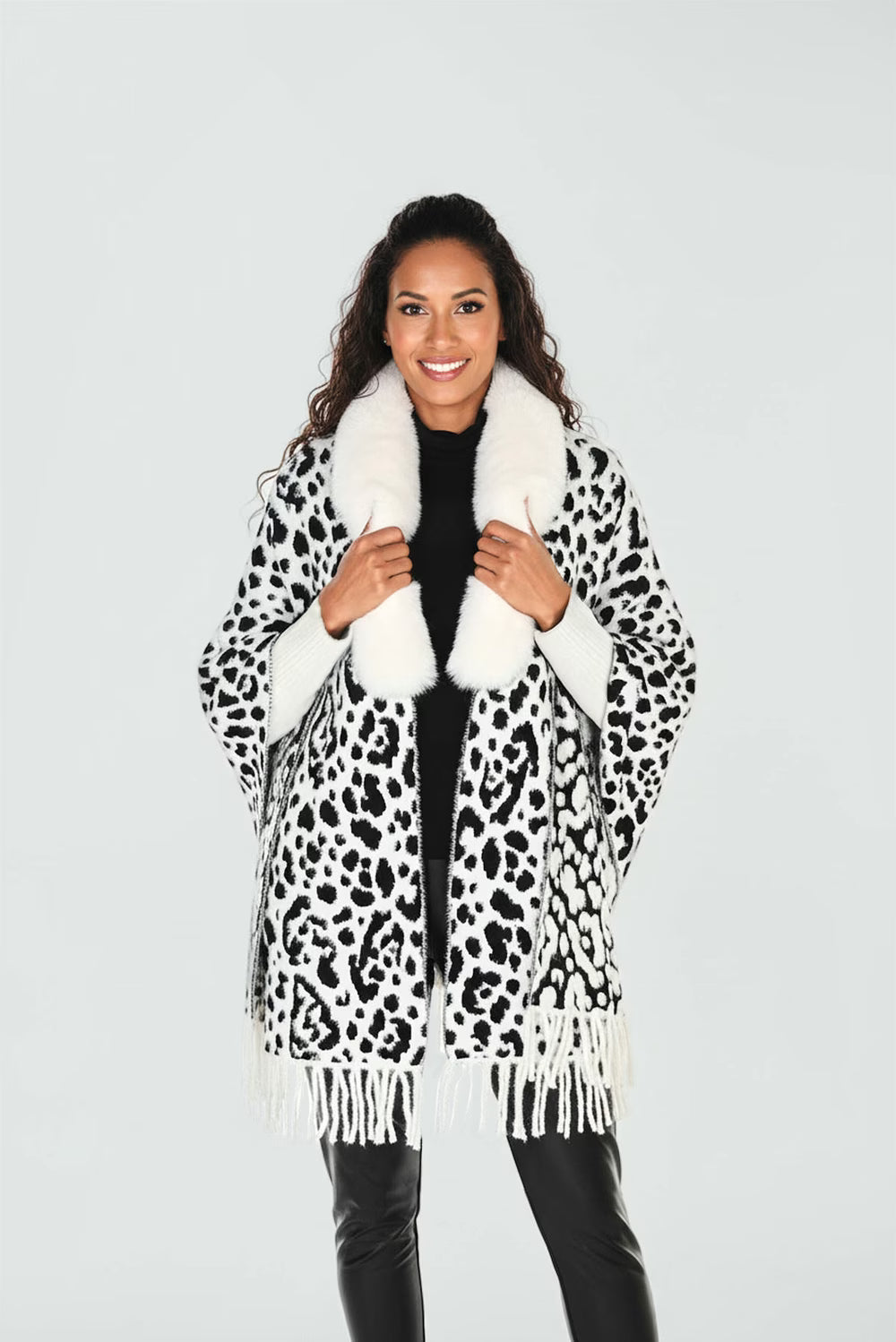 Fringed long coat