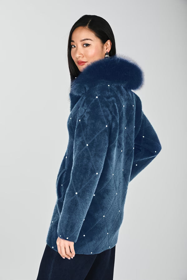 Manteau hiver col fourrure