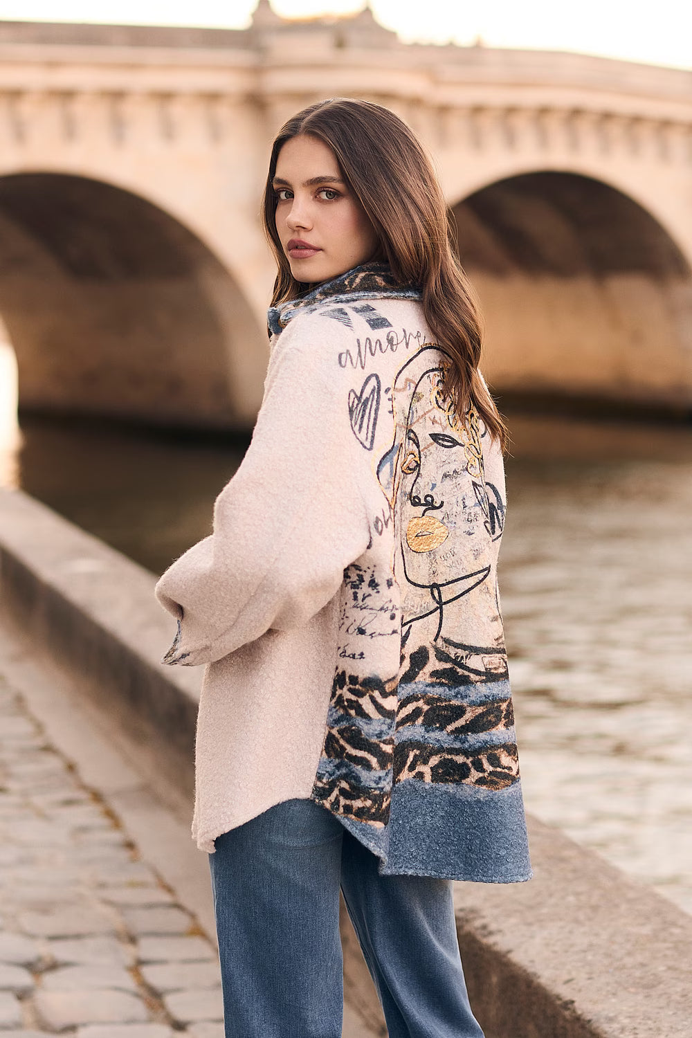 Animal print blazer