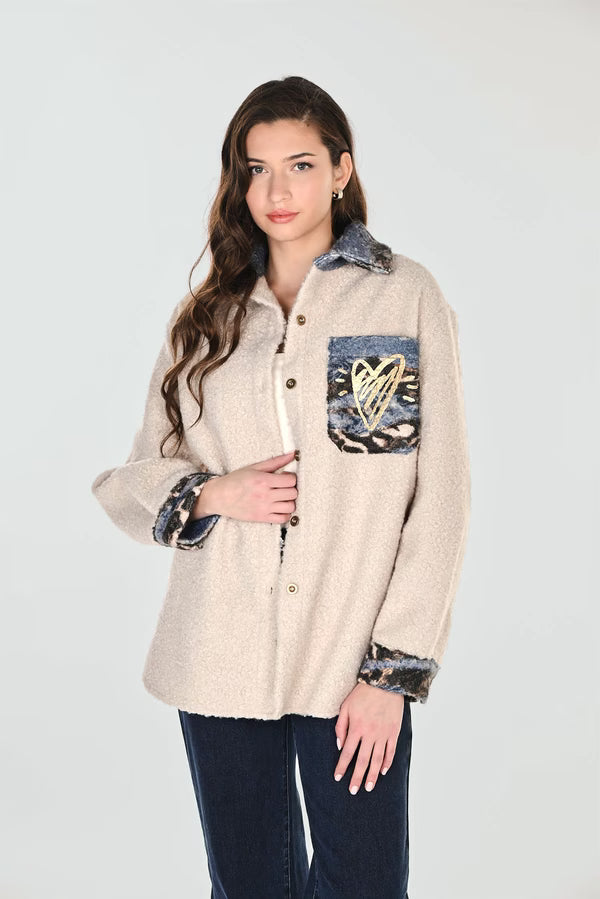 Animal print blazer