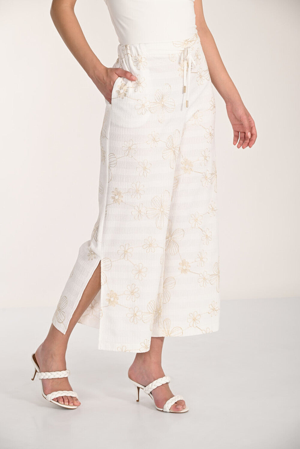 Pantalon fleuri détendu