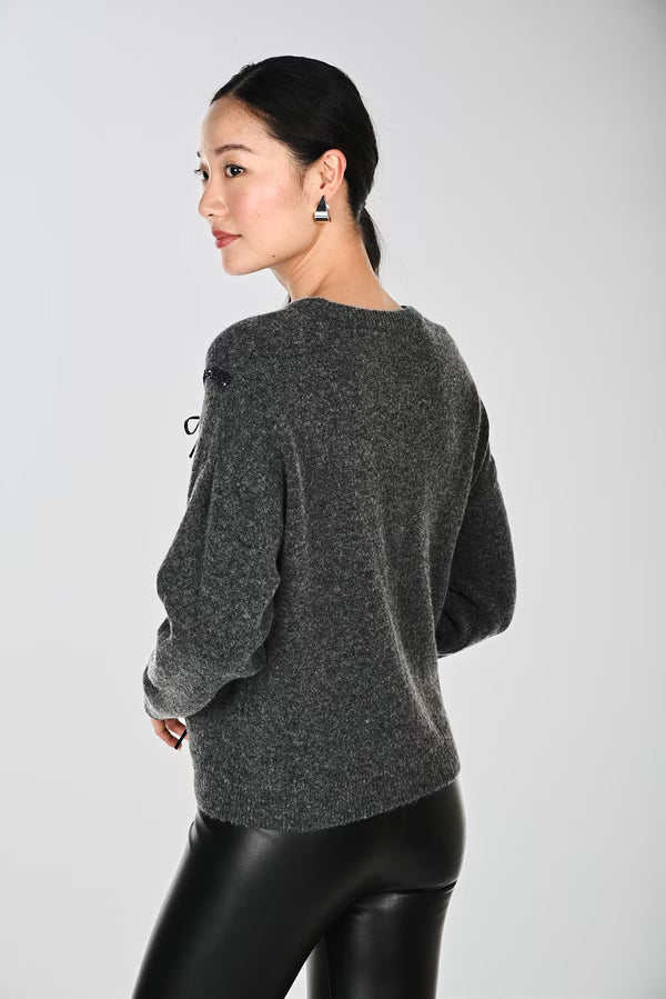 Jewel-neck sweater