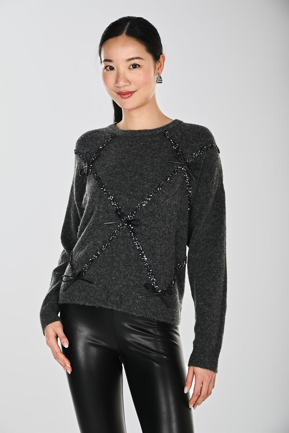 Jewel-neck sweater