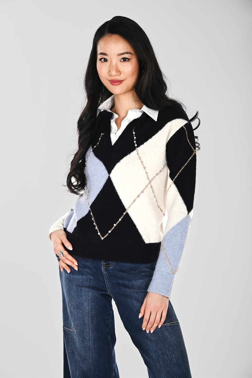 V-neck Knitted Pullover