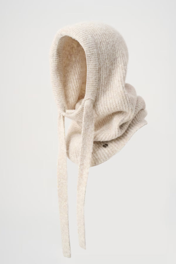 Écharpe à capuche en maille brossée