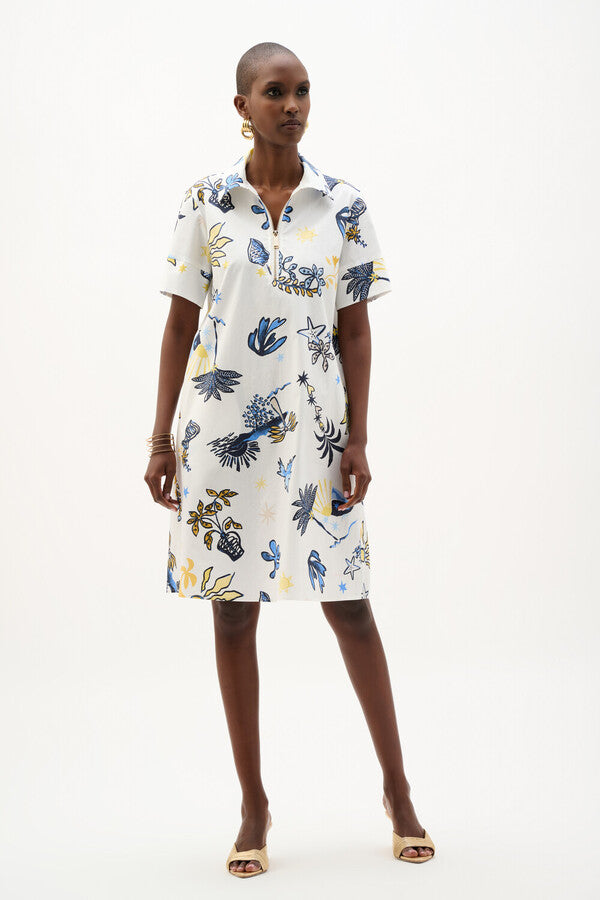 Robe chemise florale décontractée