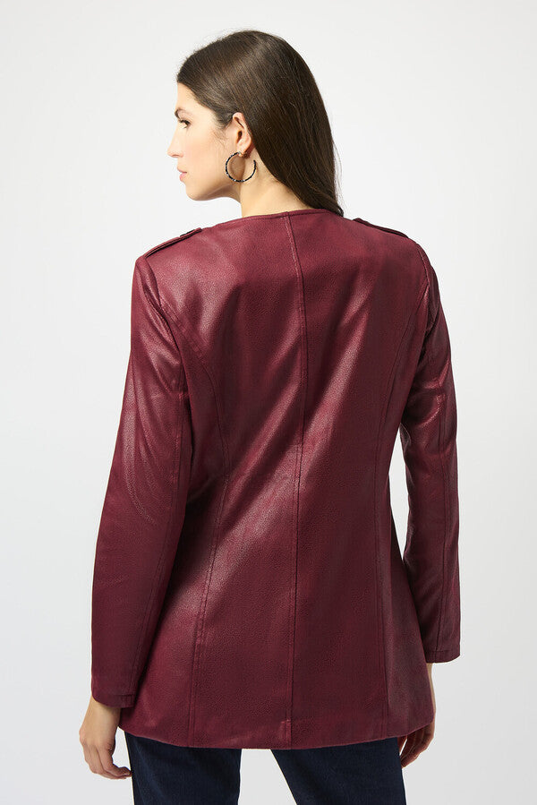 Veste en cuir décontractée
