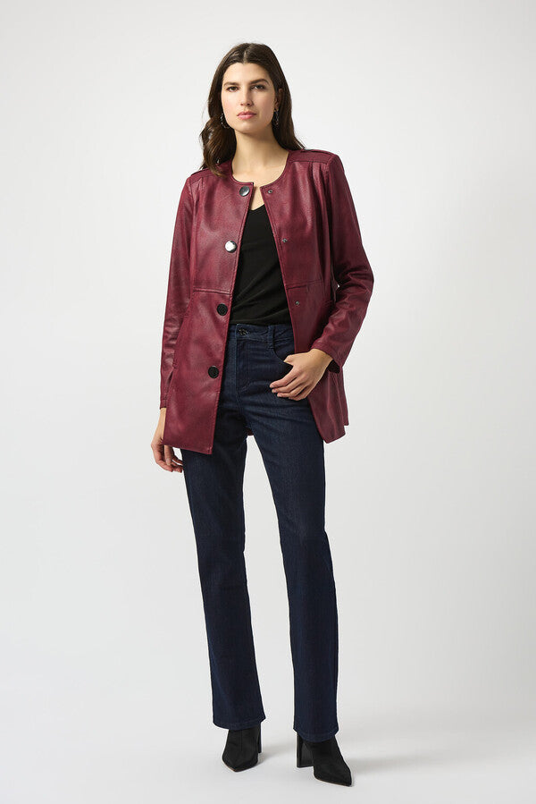Veste en cuir décontractée