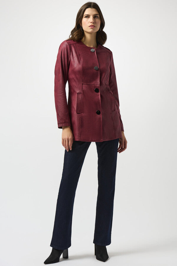Veste en cuir décontractée