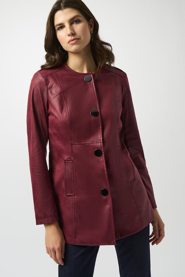 Veste en cuir décontractée