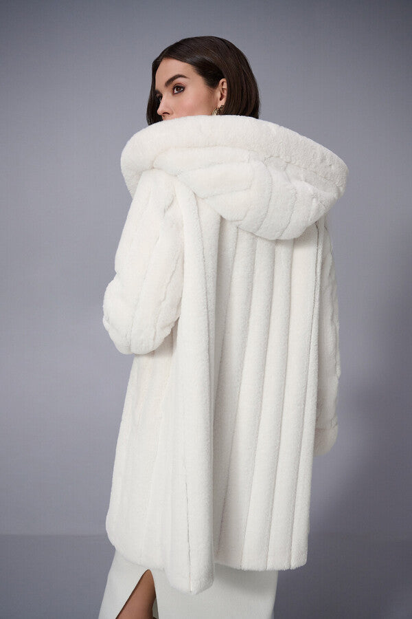 Manteau col longueur hanche