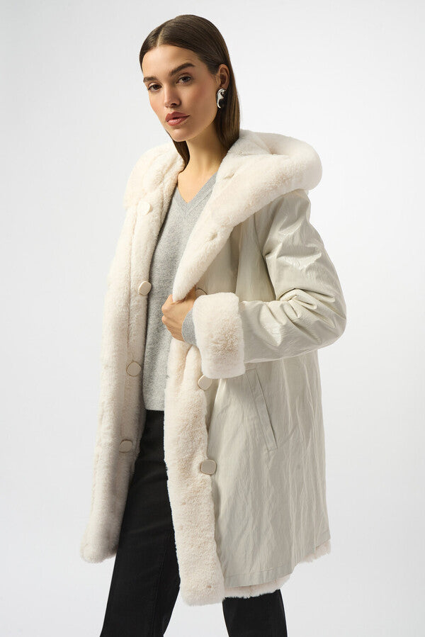 Manteau col longueur hanche