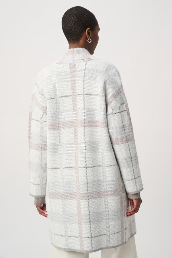 Cardigan décontracté à carreaux