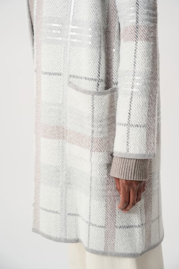 Cardigan décontracté à carreaux