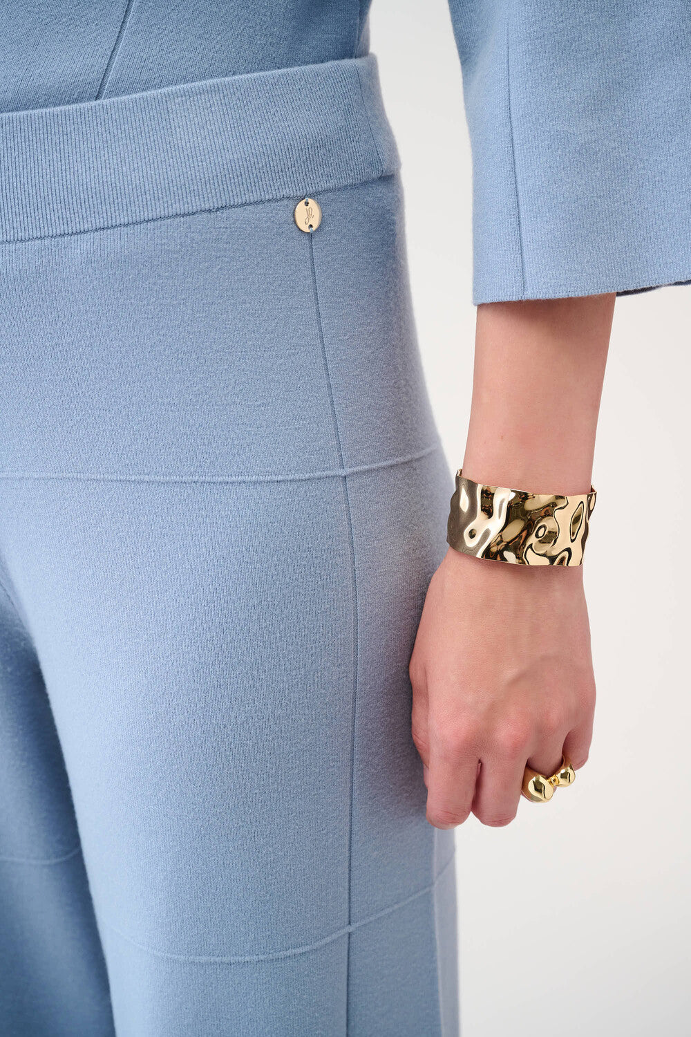 Pantalon taille haute ceinturé