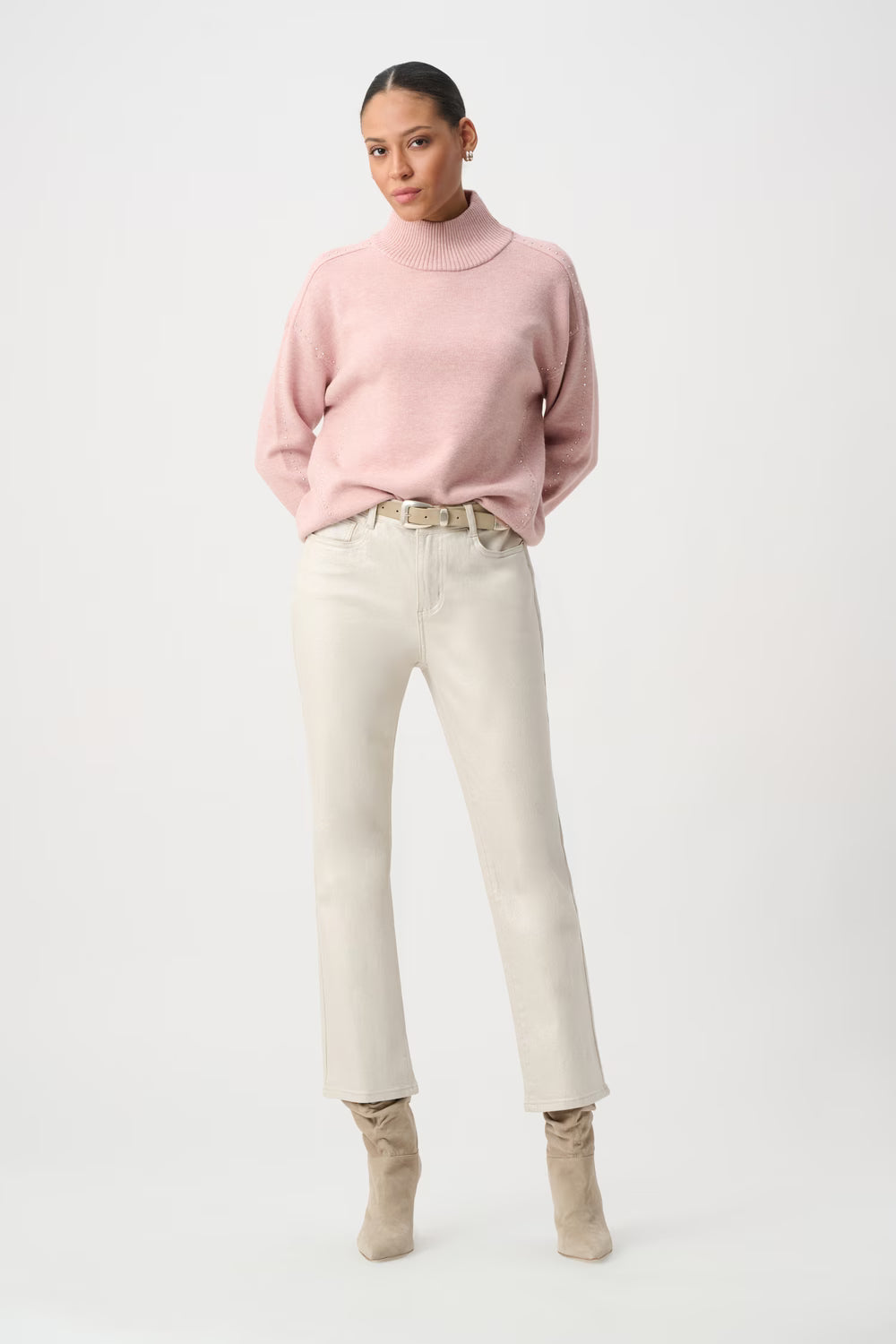 Pantalon slim taille moyenne