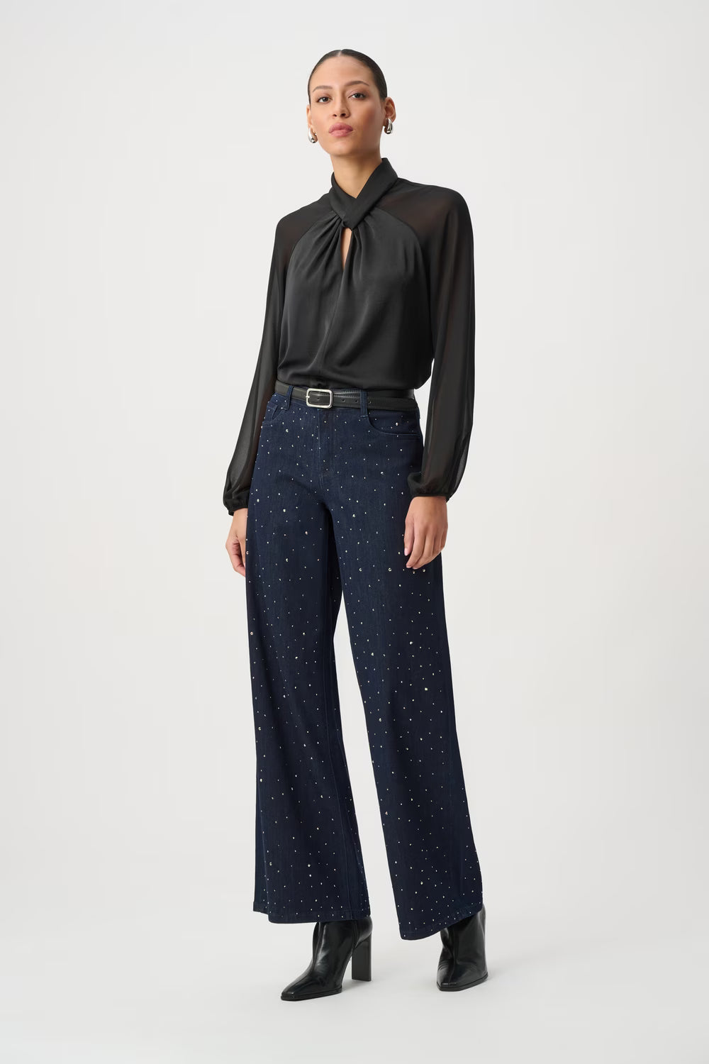 Pantalon large ceinturé