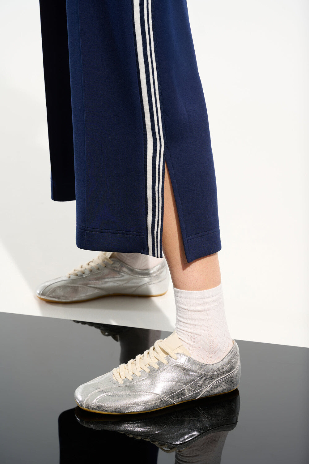 Pantalon rayé décontracté