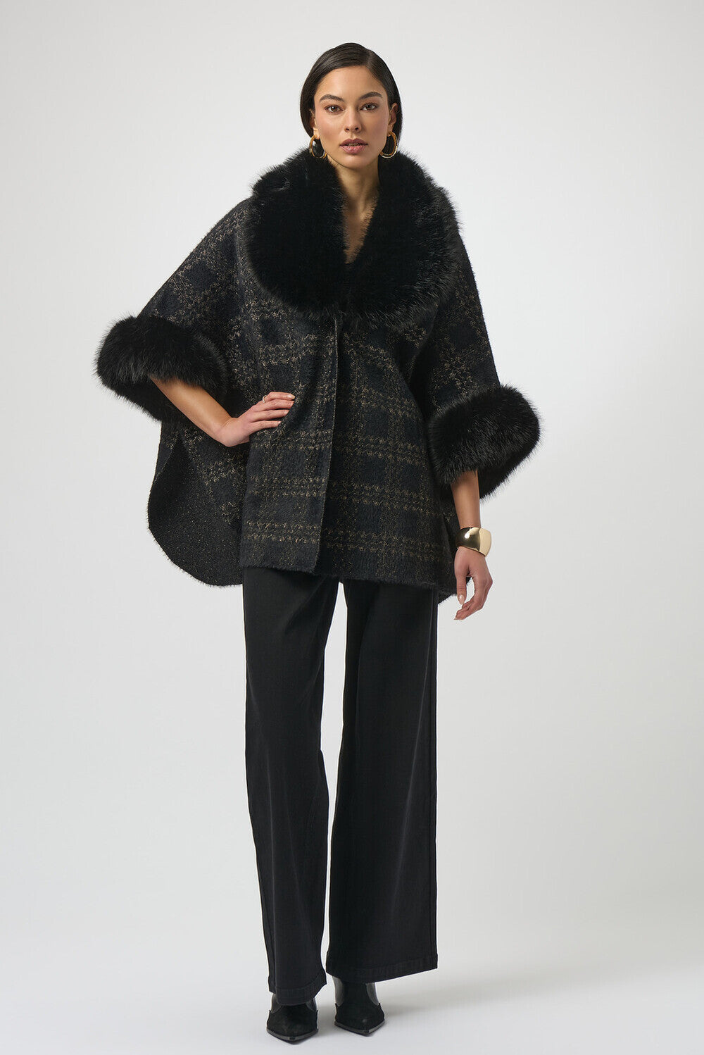 Manteau à col fourrure