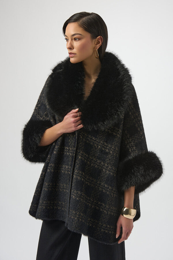 Manteau à col fourrure