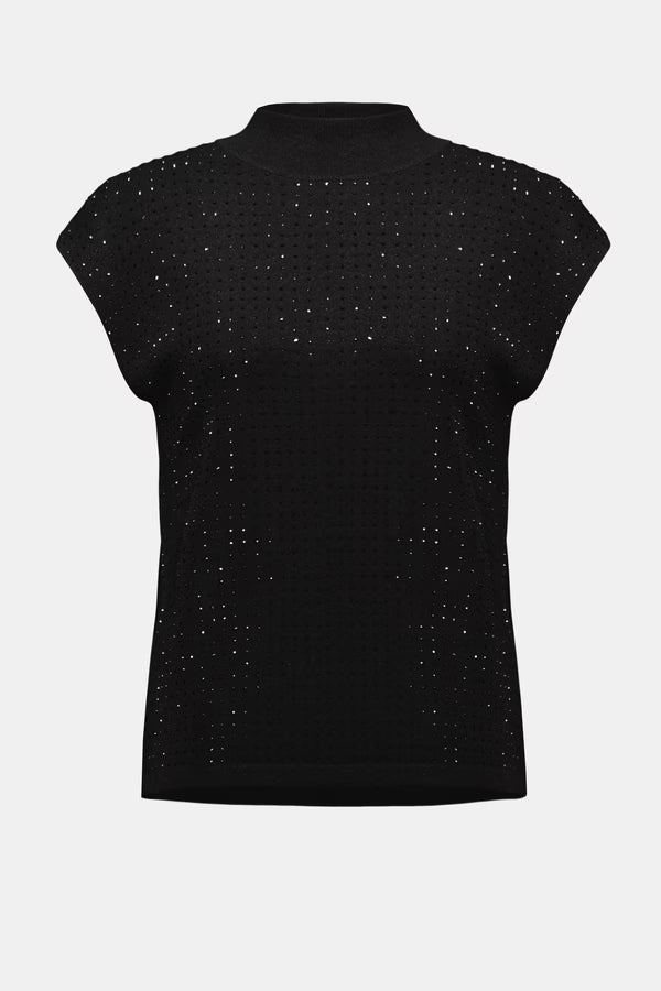 Jewel-embellished high-neck sweater