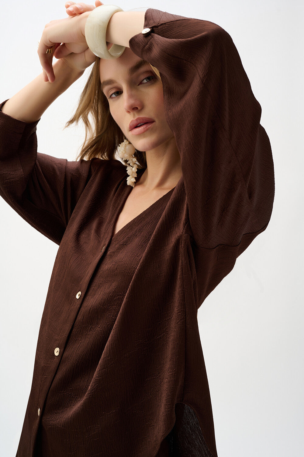 Chemise décontractée col v