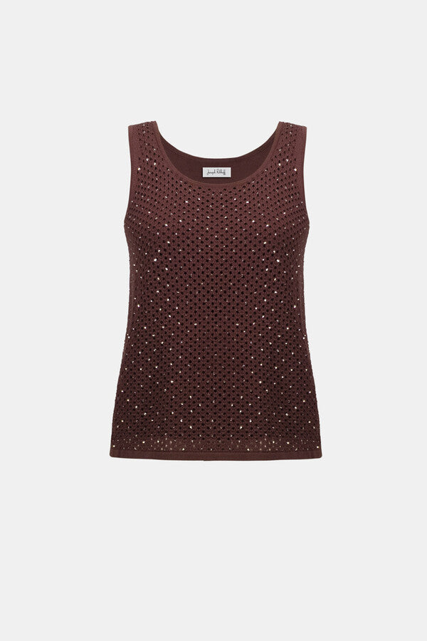 Camisole en tricot ornée