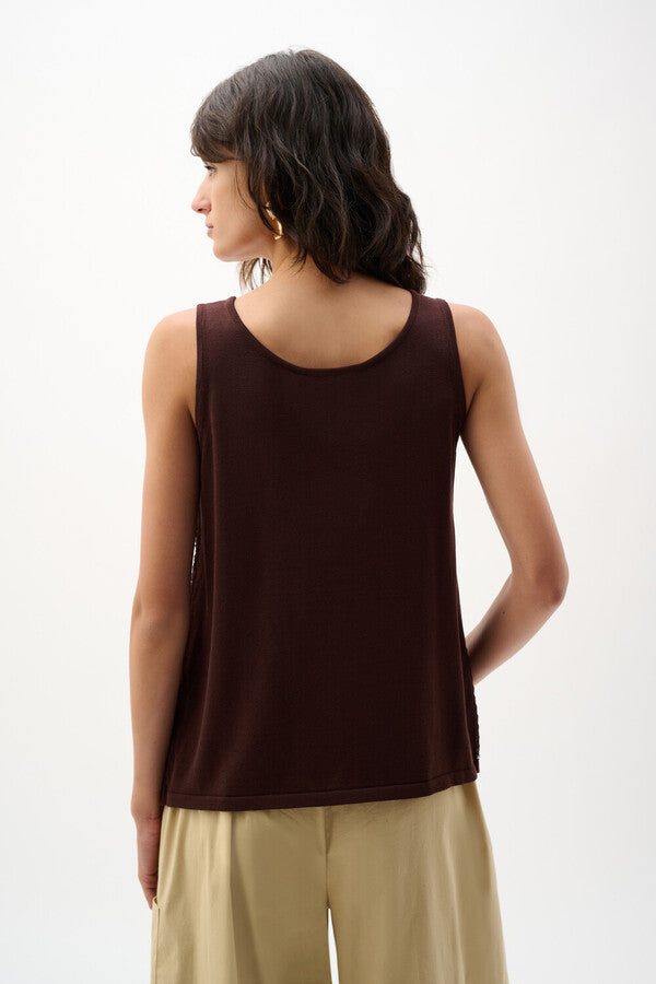 Camisole en tricot ornée