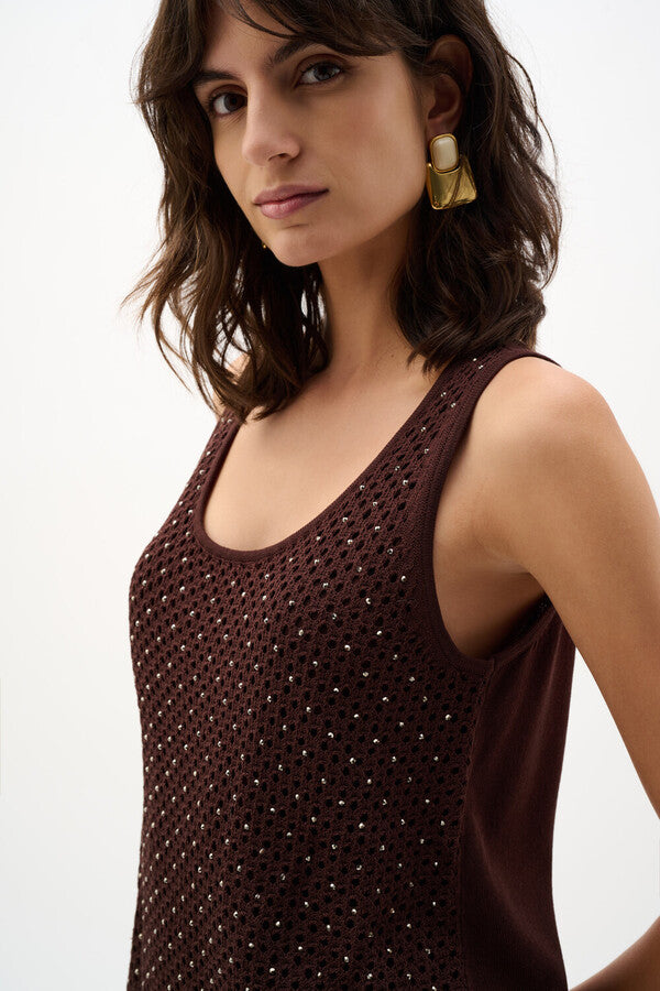 Camisole en tricot ornée