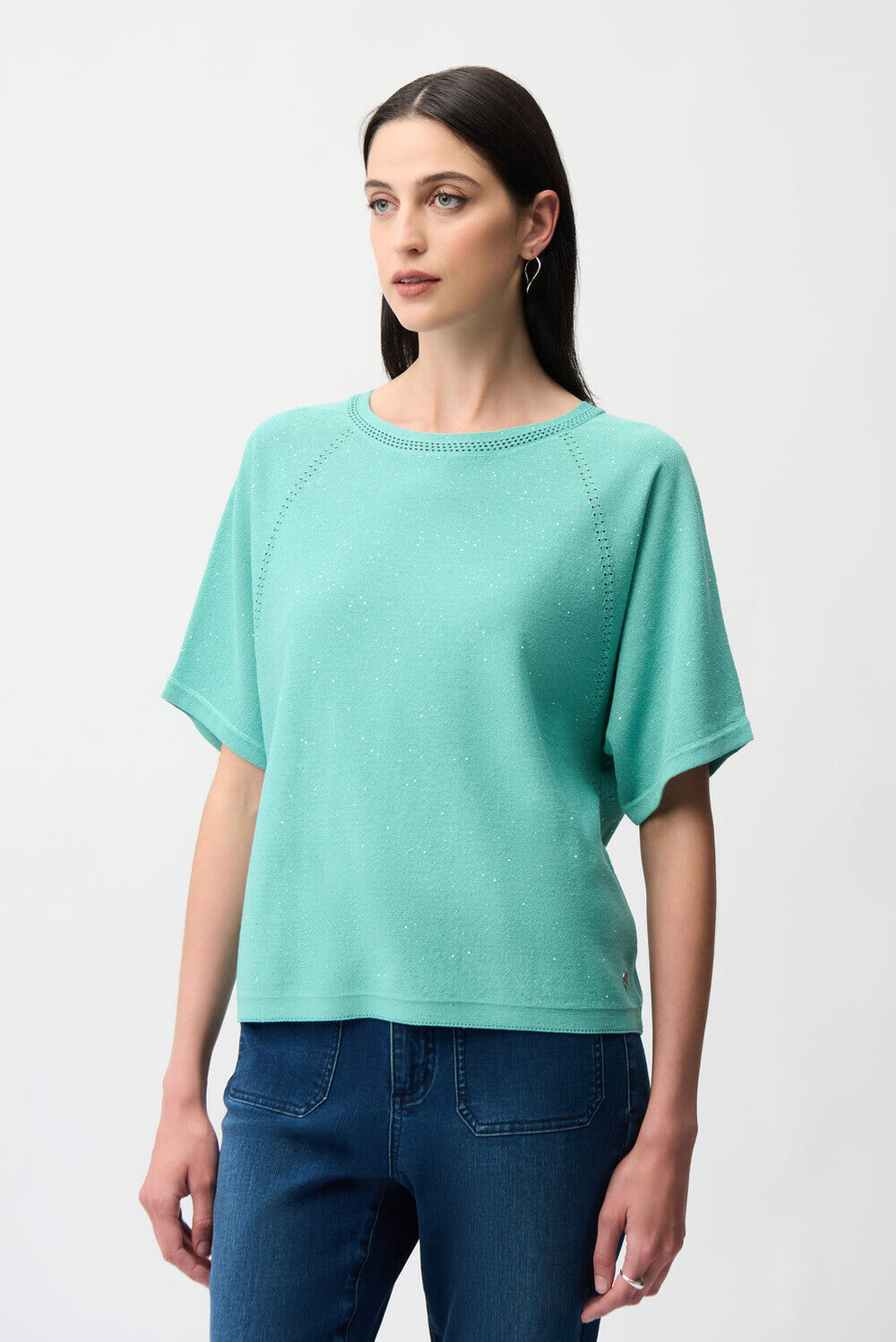 Pull bijou à col rond