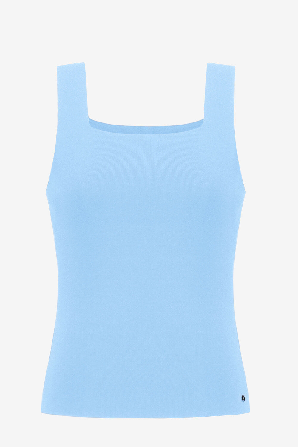 Sleeveless square-neck sweater