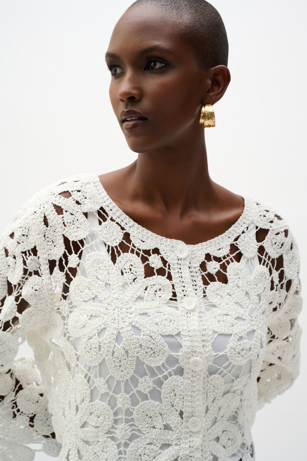 Cardigan carré au crochet