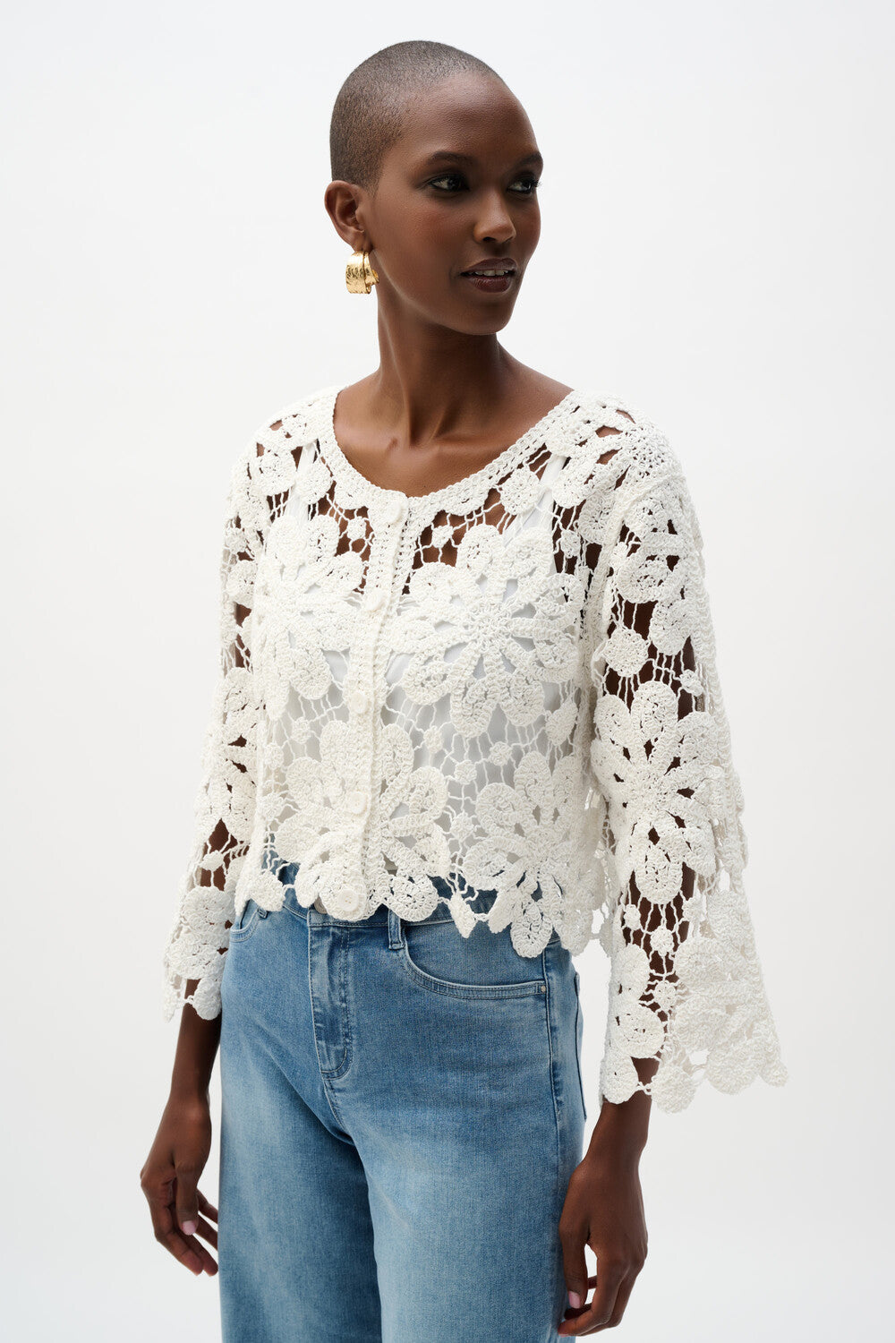 Cardigan carré au crochet