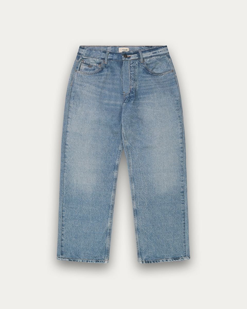 Denim bleu imprimé numériquement