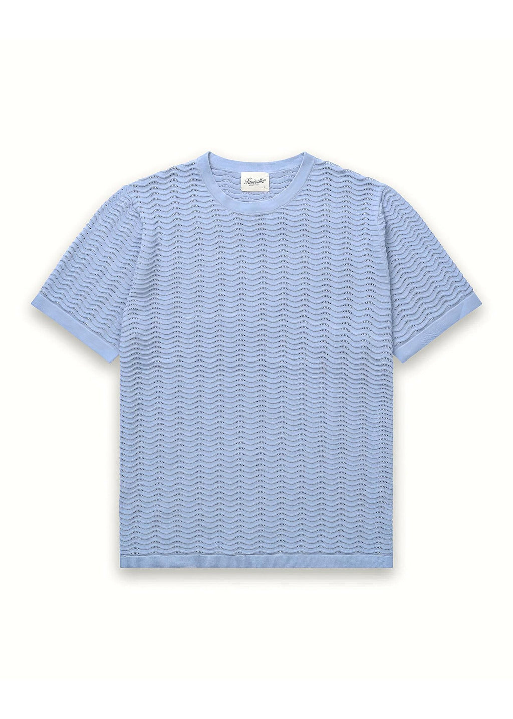 Wavy knit T-shirt