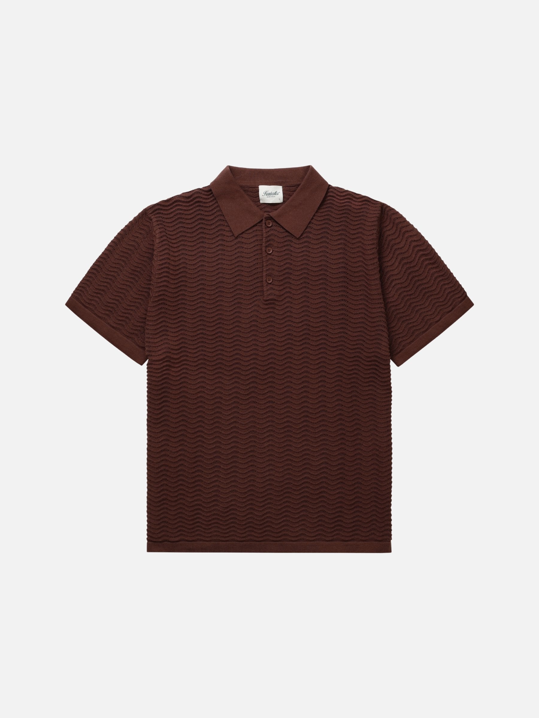 Polo en maille ondulée